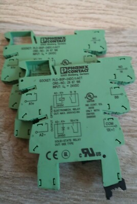 2x  PHOENIX CONTACT PLC-BSP-24DC/1/ACT 29 67 196 Grundklemme Sockel NEU