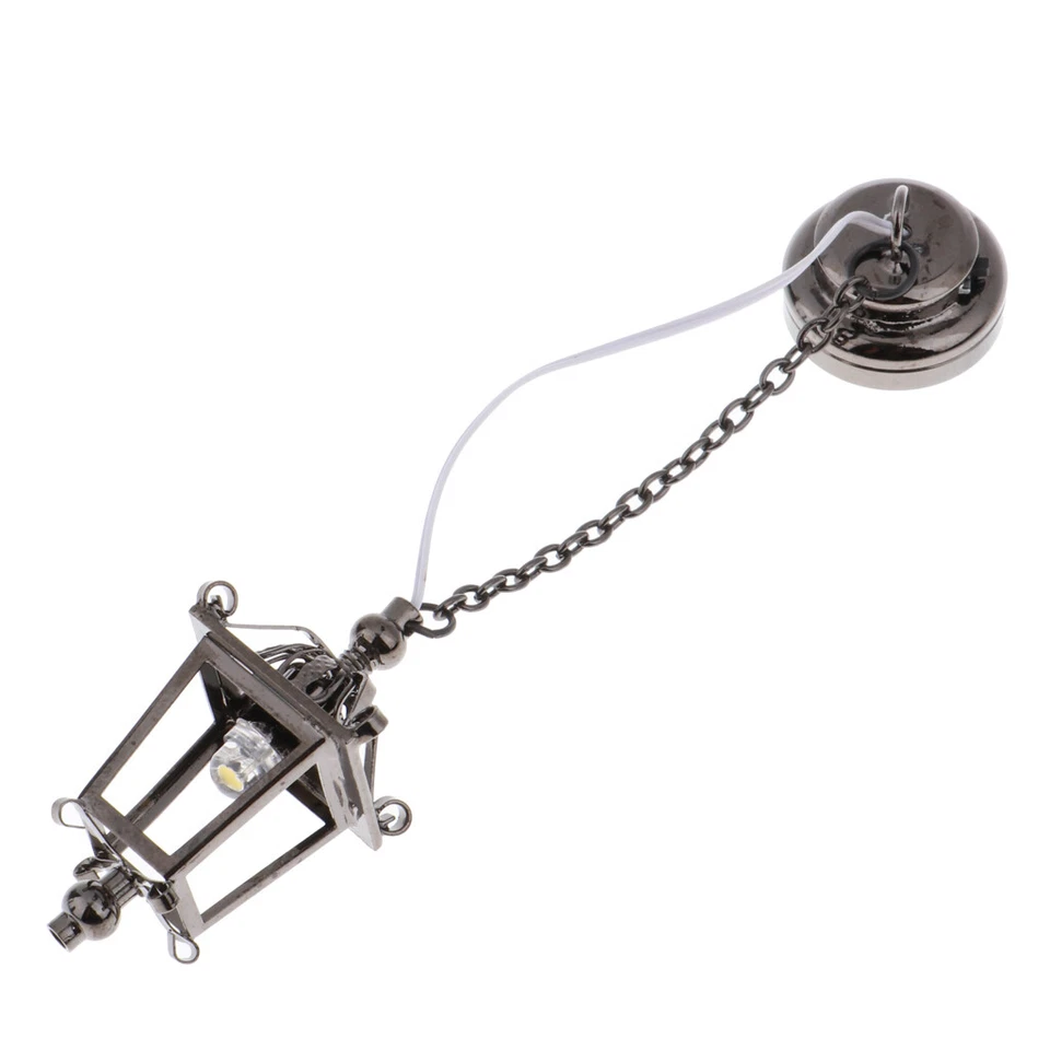 Lampadario a forma di casa delle bambole con LED vintage, finta, giocattolo, - Immagine 4 di 4