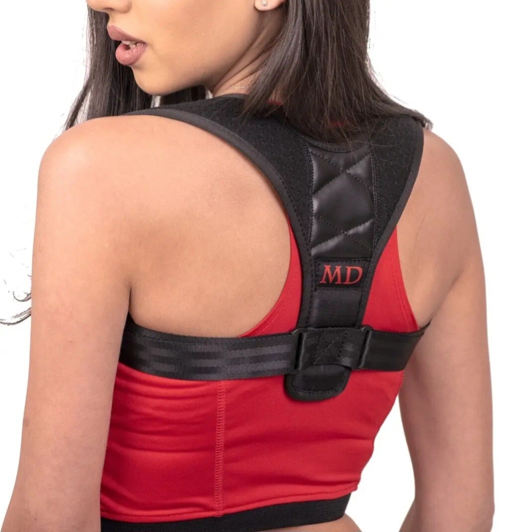 MD Upper Back Brace Posture Corrector for Unisex Black eBay