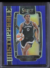 2024 Panini Select WNBA #2 Jackie Young Unstoppable Blue Prizms RG25 #/49