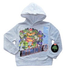 MUTANT NINJA TURTLES Gray Sweatshirt Fleece Hoodie Boys Sz. 4, 5, 6 or 7 NWT 25
