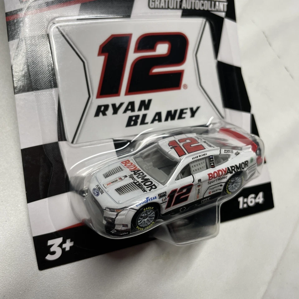 Ryan Blaney NASCAR Diecast 1:64 Lionel 2023 Wave 2 Body Armor Ford Mustang White - Image 2 of 4