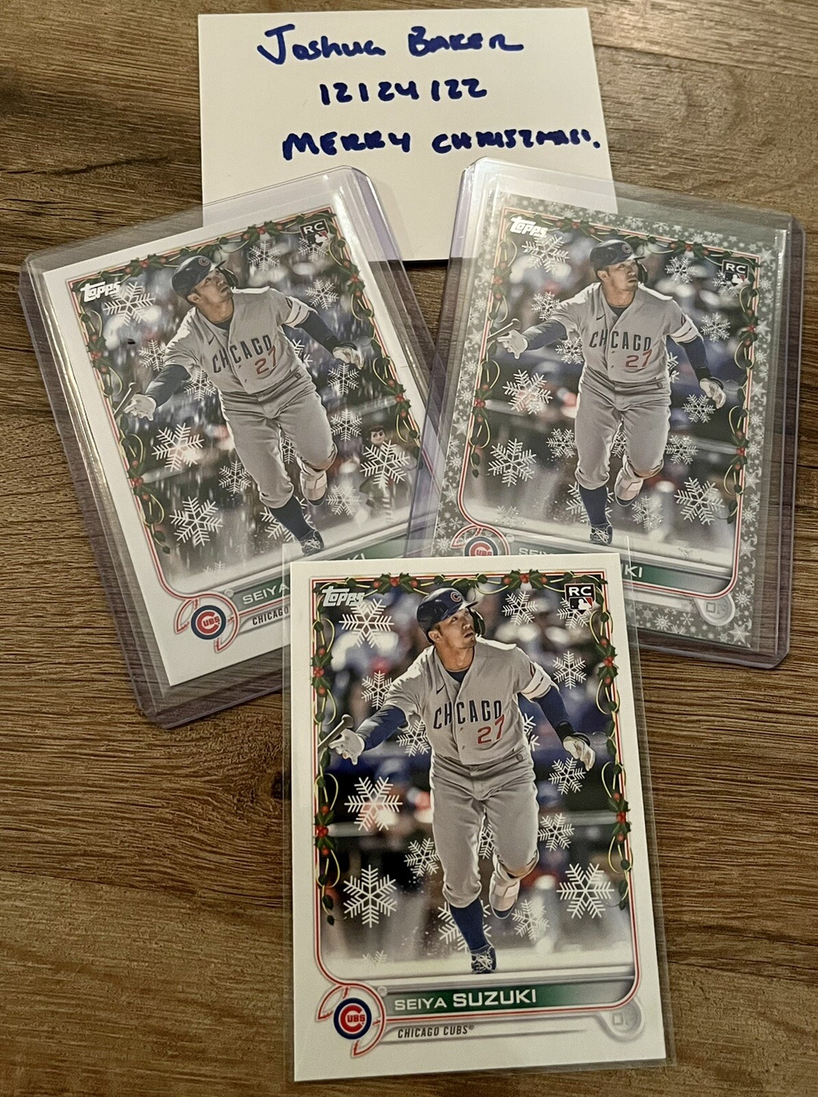 2022 Topps Holiday Seiya Suzuki Variation ELF SSP Rookie RC Code 821