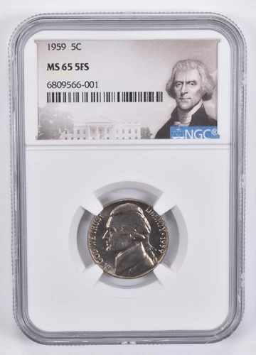 MS65 5FS 1959 Jefferson Nickel NGC Special Label