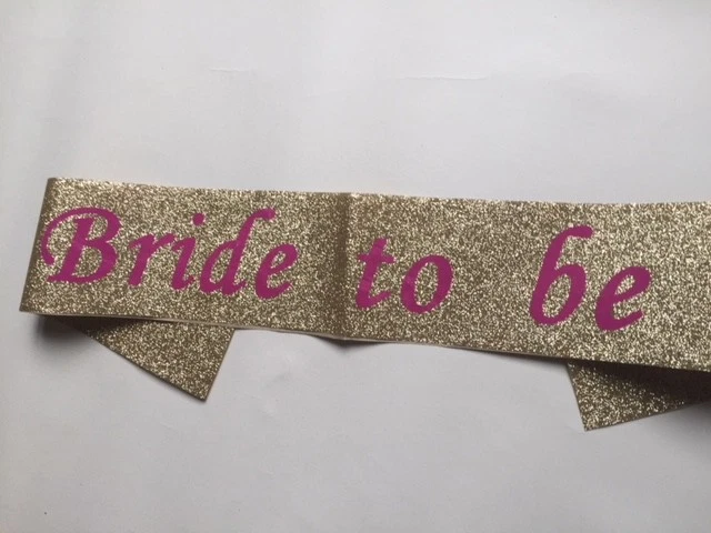 GOLD SILVER HOT PINK BULK BUY LOT HEN PARTY TEAM BRIDE SASH GIRLS