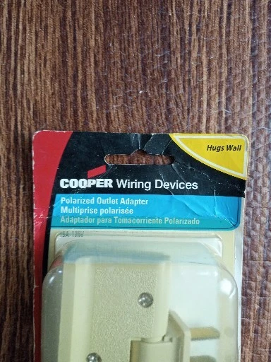 3-Outlet Tap Adapter, 15A, 125V, 1-15 Rating, Ivory White, Cooper Wiring Devices - Image 2 of 4