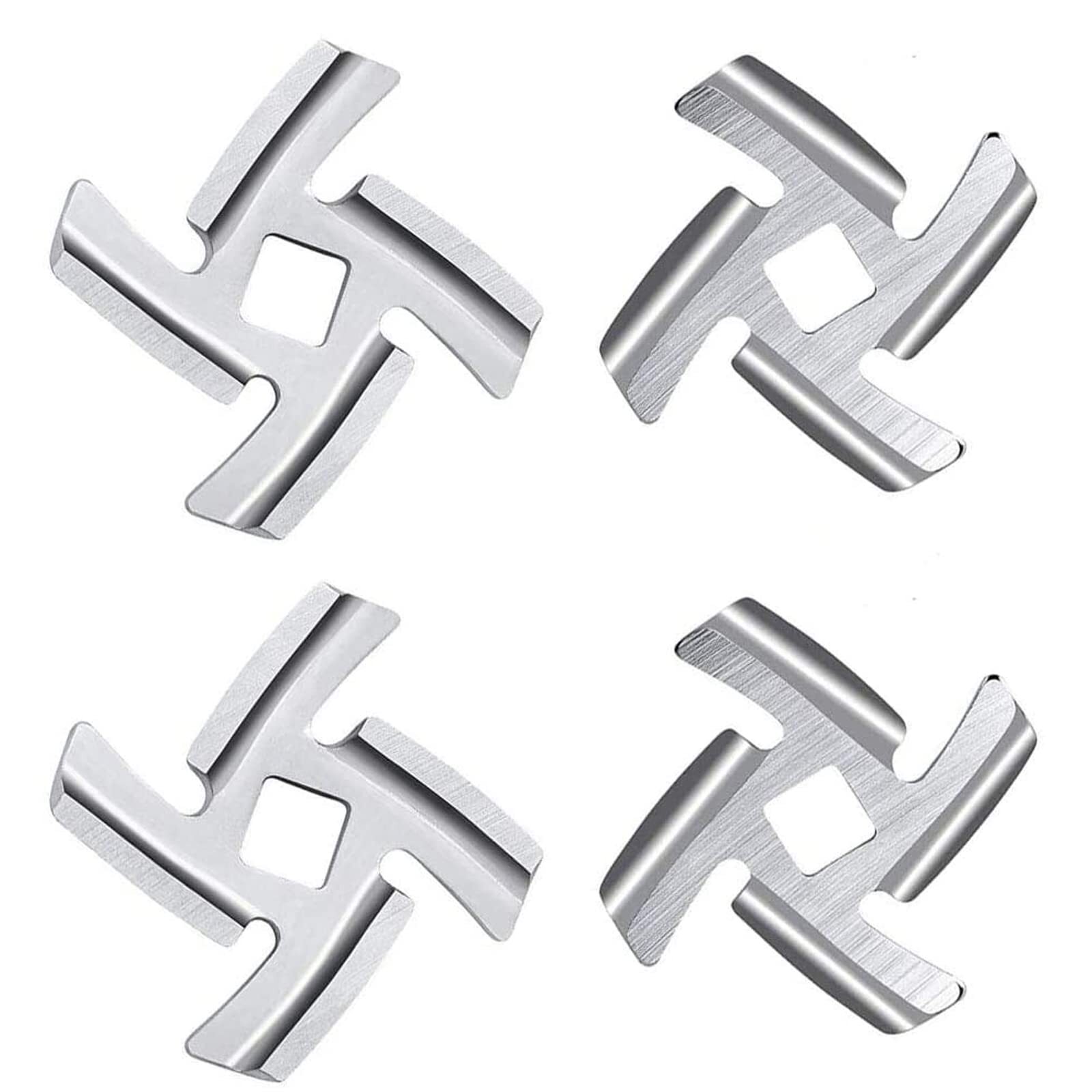 Meat Grinder Blades, Stainless Steel Meat Grinder Blade Knife (4 Pack 5# Knife)