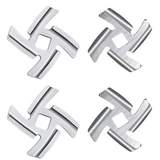 Meat Grinder Blades, Stainless Steel Meat Grinder Blade Knife (4 Pack 5# Knife)