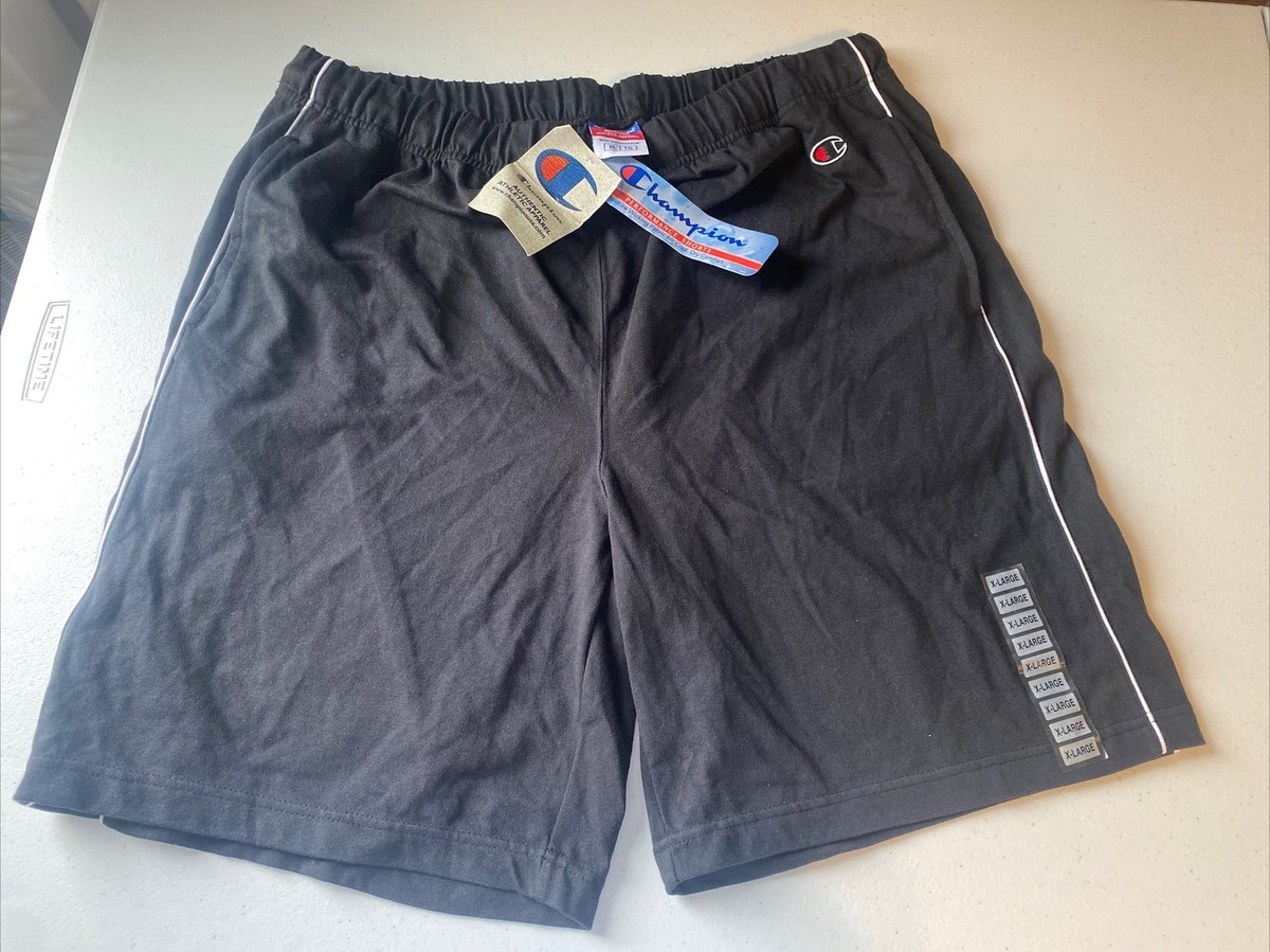 VINTAGE Champion Cotton Poly Knit Gym Shorts with Pockets Size X