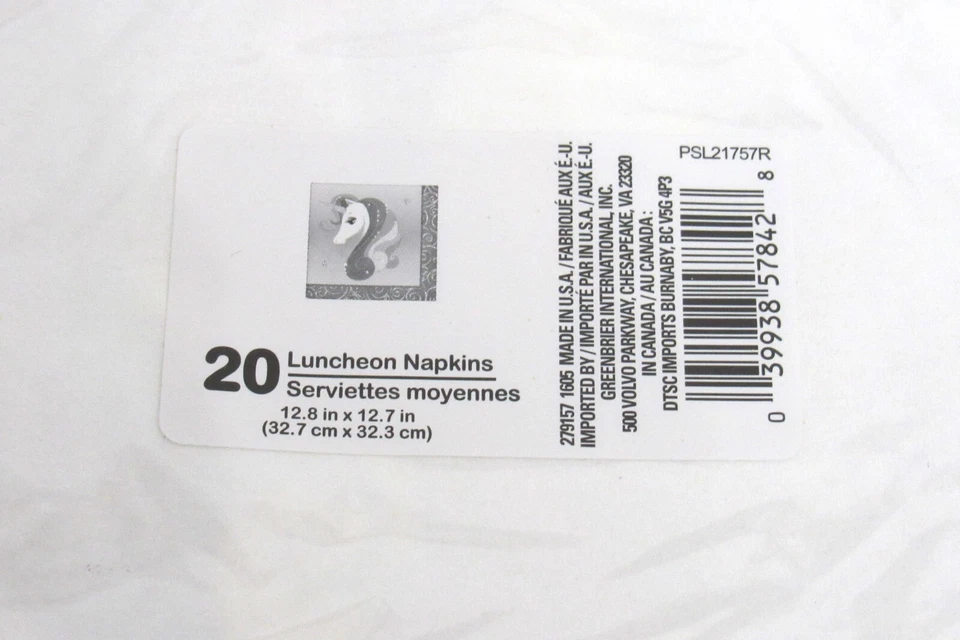 Servilletas Unicornio Arco Iris Almuerzo 20 Ct. 12.8" x 12.7" Nuevas Foto 4 de 4
