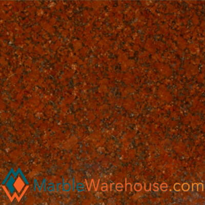 Imperial Red , Ruby Red, Polished Granite Tile 12''x12'' + Free Shipping