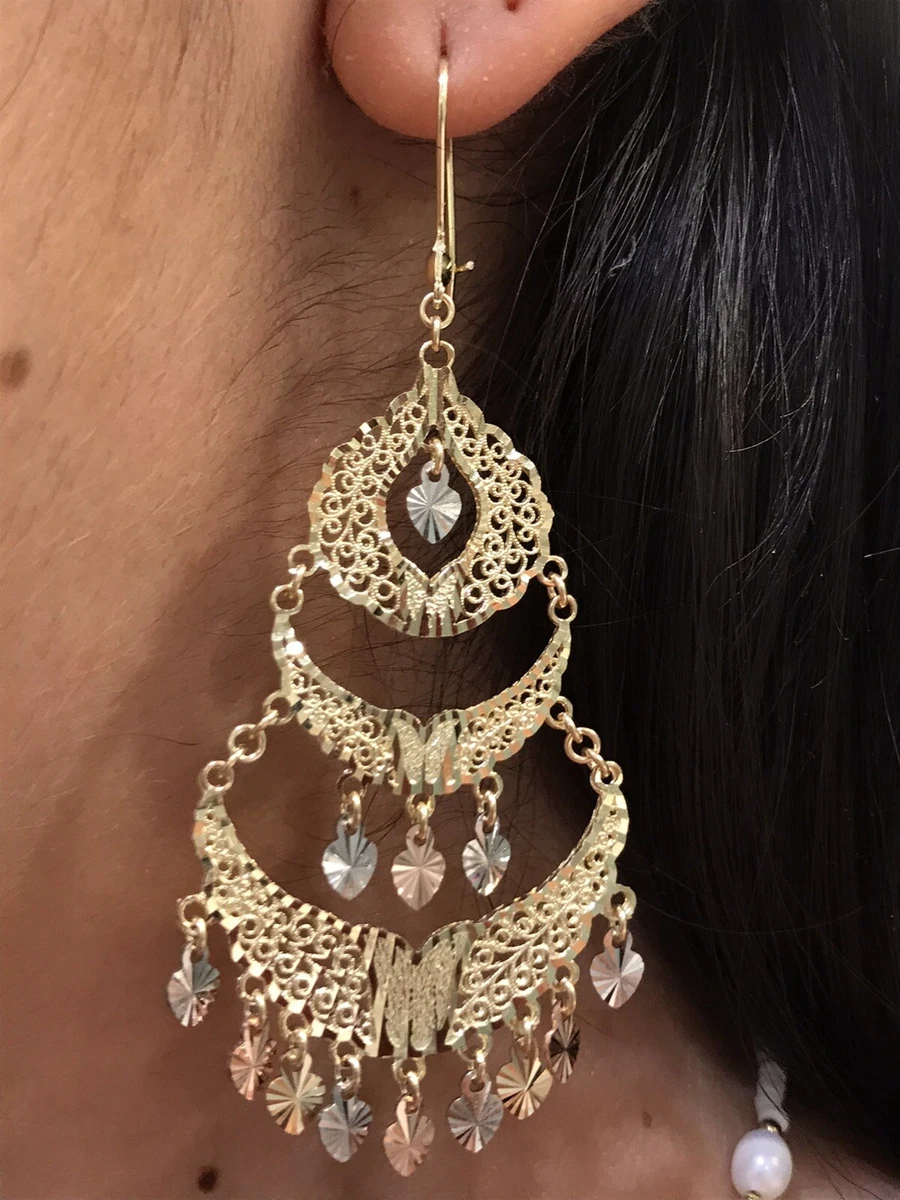 Filigree chandelier earrings deals