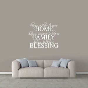 Home Family Blessing Wall Decal Entryway Living Room Family