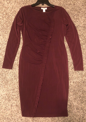 maternity burgundy dress PinkBlush Burgundy Draped Maternity Maxi