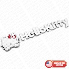 Girl Ladies Cute Hello Kitty Auto Car 3d Sticker Emblem Badge Decal Oem Abs