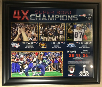 【希少】ニューイングランド ペイトリオッツ SUPERBOWL 7 1/2 New England Patriots 4X Super Bowl Champion Game Used Football