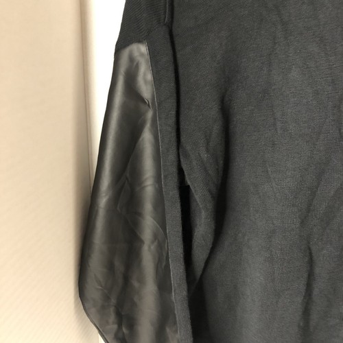 Suéter Twiggy London para mujer talla XL negro cuello redondo mangas de cuero sintético - Imagen 4 de 8