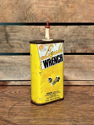 Vintage 4 Oz. GUNK Liquid Wrench Super Penetrant Oil  Garage Man-cave Hot Rod