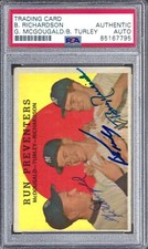 1959 Topps #237 McDougald Richardson Turley NY Yankees PSA/DNA Signed Autograph