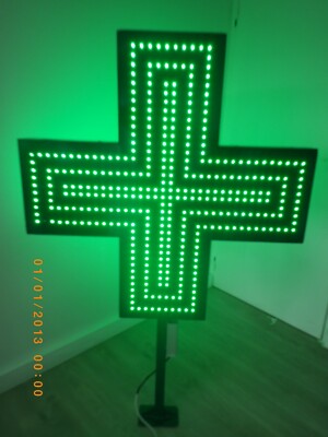 LED LEUCHTSCHILD ''Apothekenkreuz'' DOPPELSEITIG AUSSEN EINBAUFERTIG