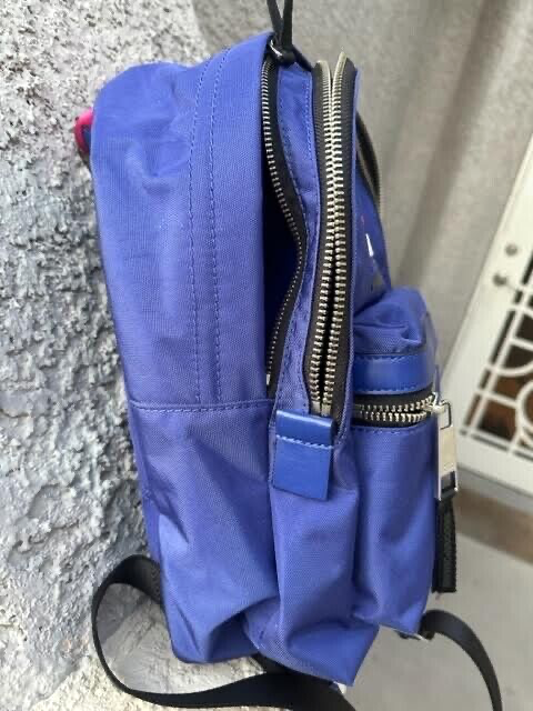 MARC JACOBS TREK SPORTS LOGO ROYAL BLUE NYLON BACKPACK  display picture 3