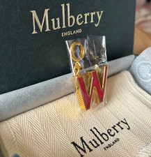 Mulberry 🌸 Letter W Purse Bag Charm Keyring Enamel RRP £65