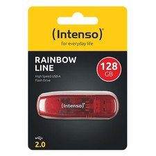 Image of Intenso USB Stick Memory Rainbow Line Coloured 4GB 8GB 16GB 32GB 64GB 128GB