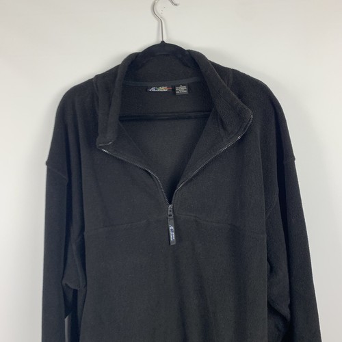AE Active Energy Mens/Womans 1/4 zip tie hem Black pullover jacket. Size XL - Picture 2 of 7