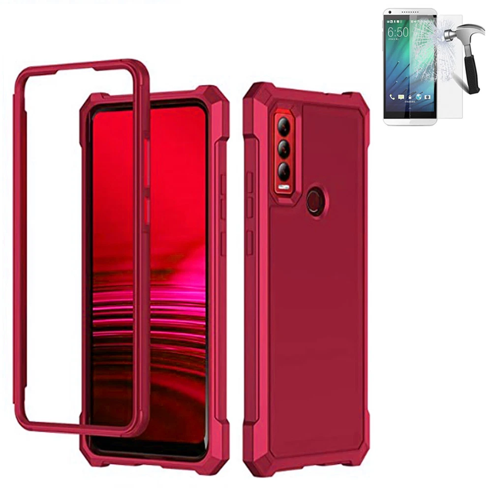 Shockproof Phone Case for Cricket Ovation 3 & AT&T Motivate Max - Full Body Protection