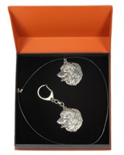 Bernese Mountain - necklace, keyring, set with a dog in orange box, Art Dog UK