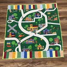 Project Linus Preschool Toddler Quilt City Town Theme Primary Colors 39.5  x42  