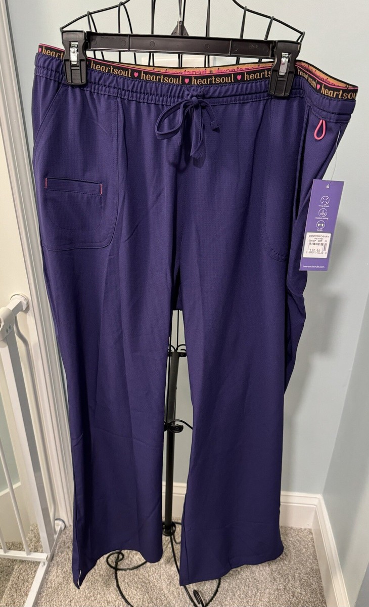 HeartSoul Heart Breaker Women's scrub bottoms Grape Purple