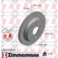Zimmermann 2X Bremsscheibe Hinten Ø325 Mm AußEnbelüFtet FüR Land Rover