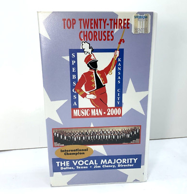 SPEBSQSA Kansas City Music Man 2000 Top 23 Choruses, The Vocal Majority VHS Tape