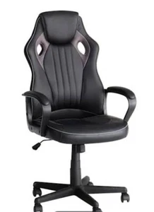 Phoenix Gaming Computer Office Chair Ergonomic Swivel Faux Leather Seat  Black