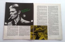 DAVID BOWIE 'how real is David Bowie' UK ARTICLE / clipping