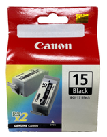 Canon 8190A002 BCI-15 BCI-15BK Twinpack Original Schwarz I70/I80 [Eine Box]