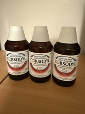 Corsodyl Alcohol Free Antibacterial Mouthwash 3 x 300ml mint flavour