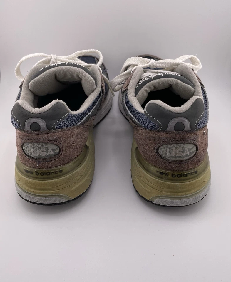 New Balance 993 Shoe Womens Size 5.5 Brown Blue Suede Athletic Running Sneakers - Photo 4/4