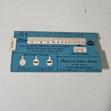 VINTAGE STANDARD OIL VISOR CLIP ON SPEEDOMETER READING, MILES PER GALLON.