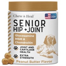 Best Glucosamine for Dogs Hip and Joint Supplement - 60 Soft Chews Senior with
