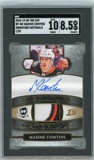 SGC 8.5 Auto 10 Maxime Comtois RC 2018-19 UD The Cup Signature Materials 7/99
