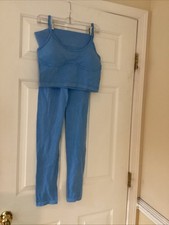 No Boundaries Women  s Active Sports Bra And Legging Set 2 Pc Sz XL Blue Juniors