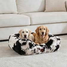 Washable Orthopedic Dog Bed,Rectangle Fleece  Luxury Pet Bed with Removable