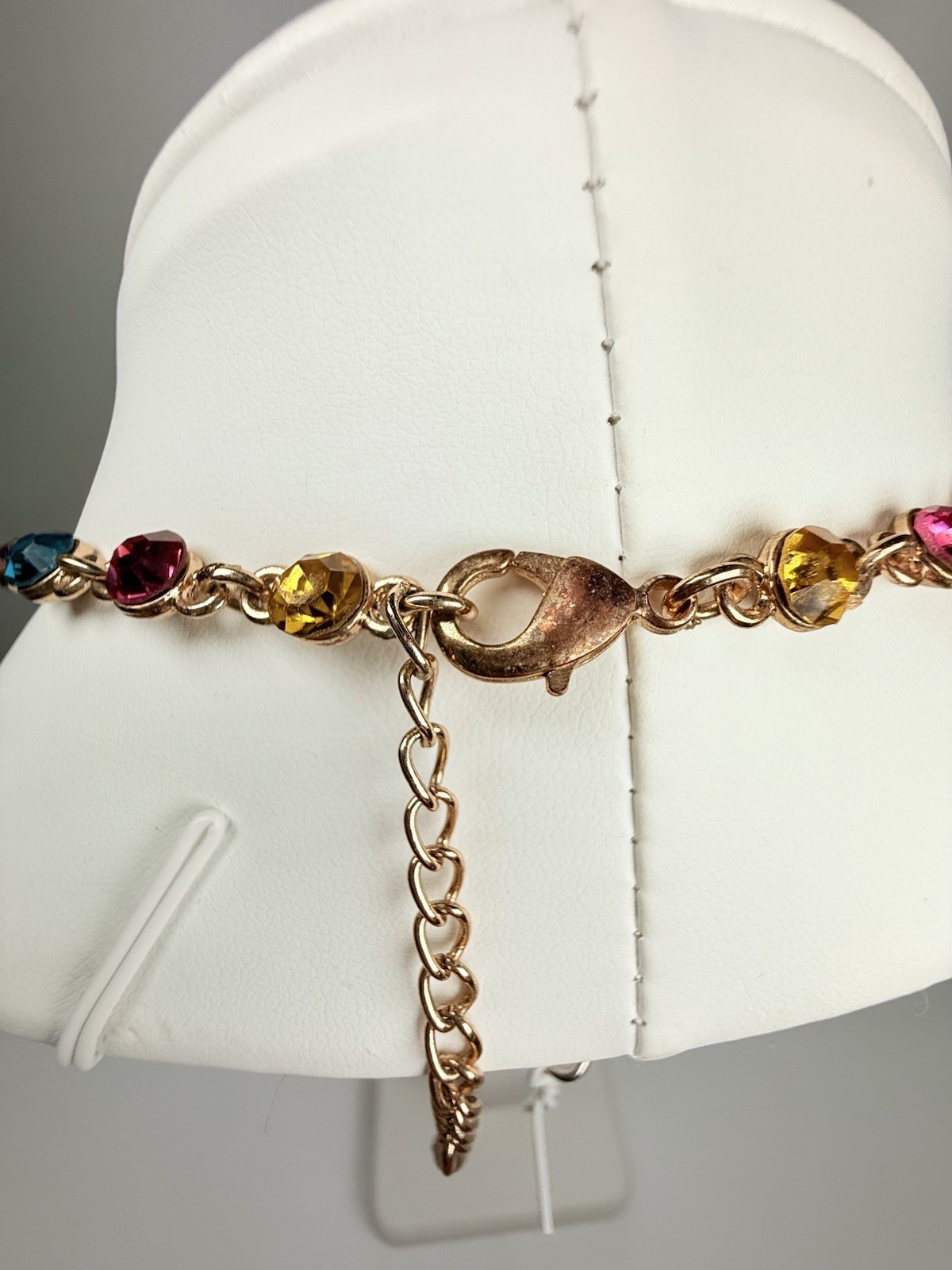 Colorful Rhinestone Statement Collar Necklace Adj… - image 12