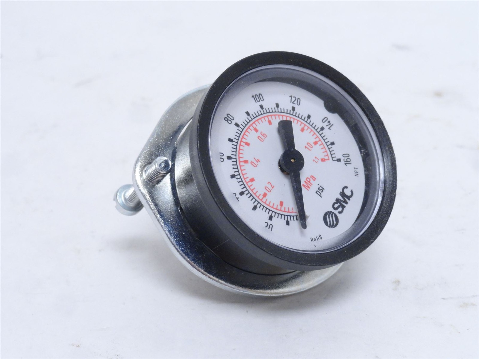 250504 New-No Box; SMC K40-MP1.0-N01MS-C Pressure Gauge; 160PSI; 40mm Dial