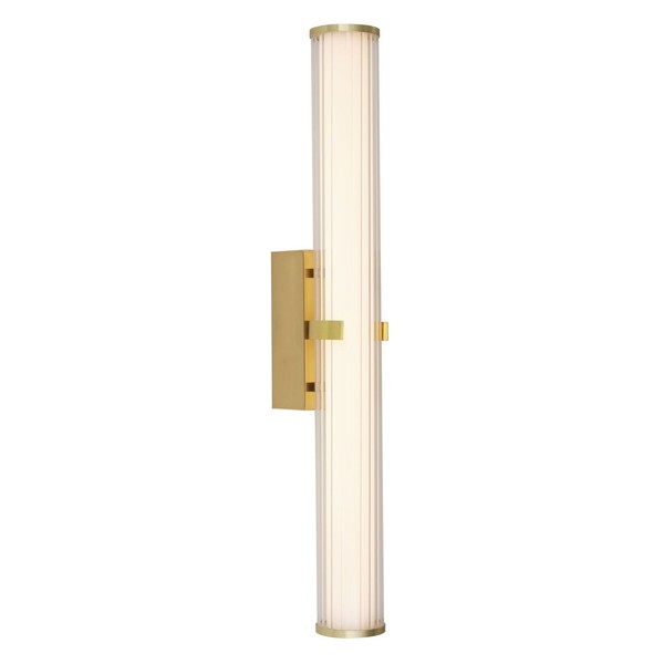 Led Wandleuchte Badlampe IP44 63 Cm Glas Metall 3000 K Warmweiß In Gold Klar-image