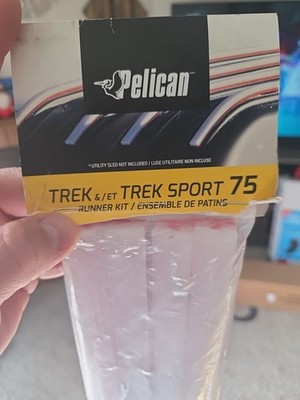 Pelican Trek 75 Utility Sled Runner Kit White RUNNER KIT ONLY NO SLED