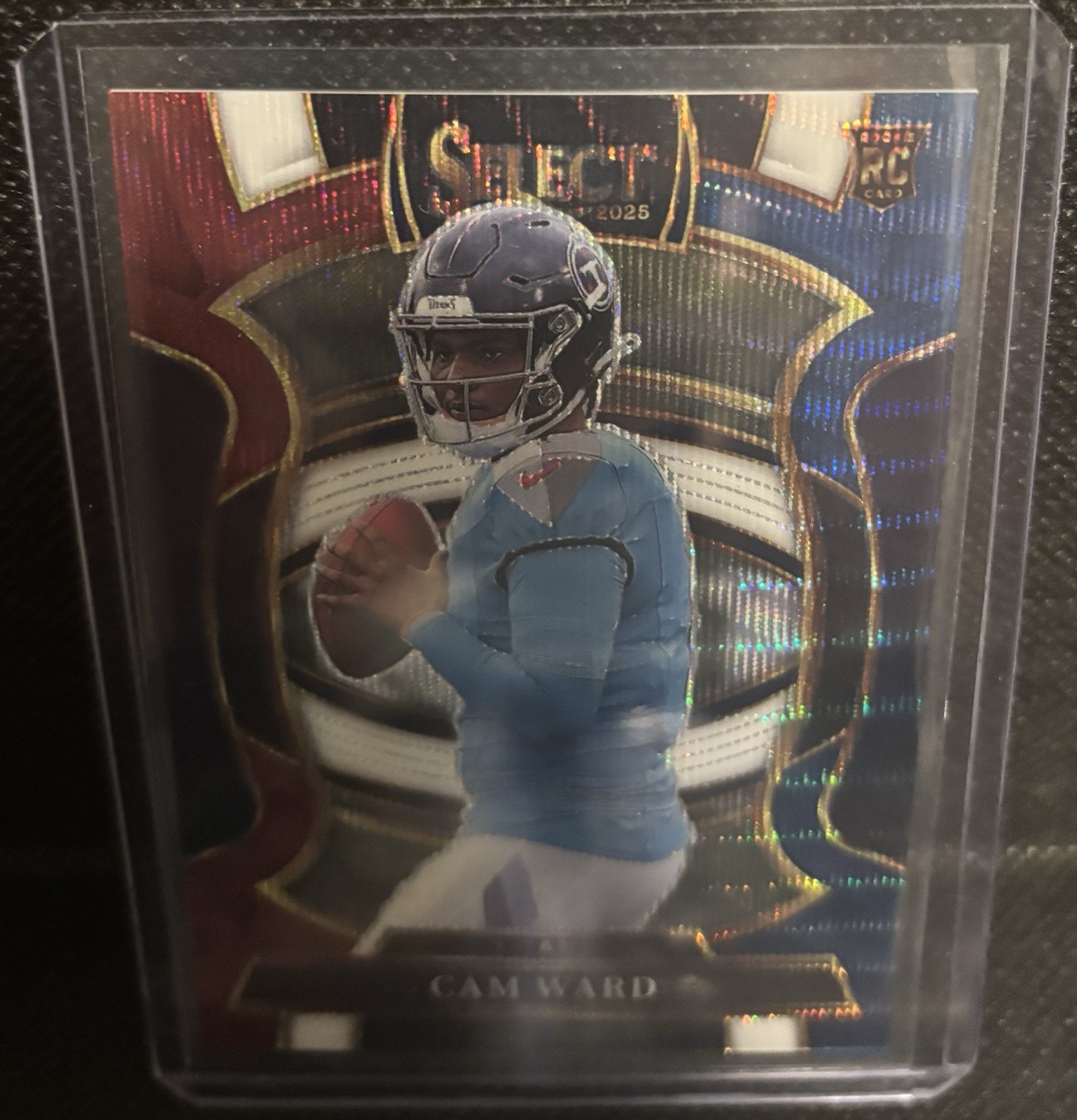 2025 Panini Select Cam Ward RC Concourse Level Tri-Color 072/399 #26 Titans