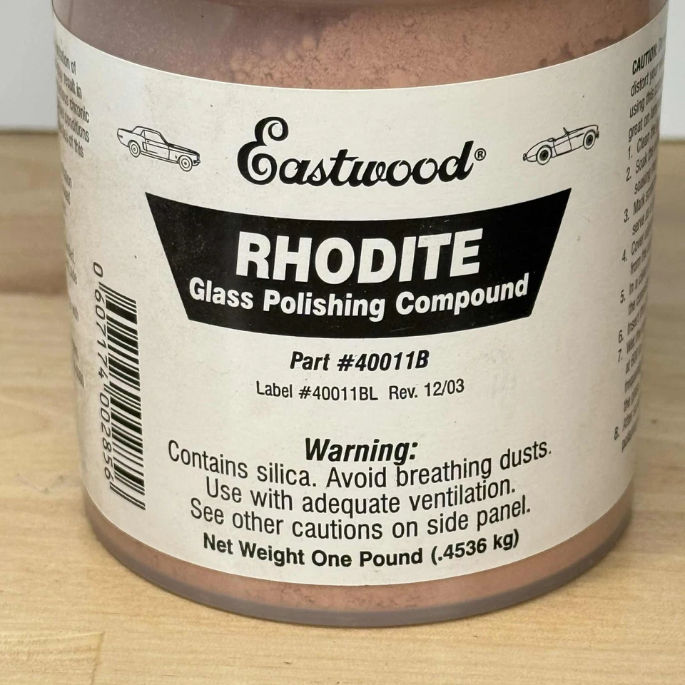 Eastwood Rhodite Glass Polishing Compound Scratch Remover 40011B - 1 lb. New - Image 2 of 4